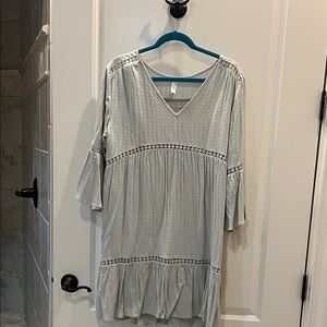 Love Soft Gray Long Sleeve Dress